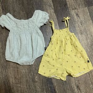 Charming Yellow Floral Kids Romper